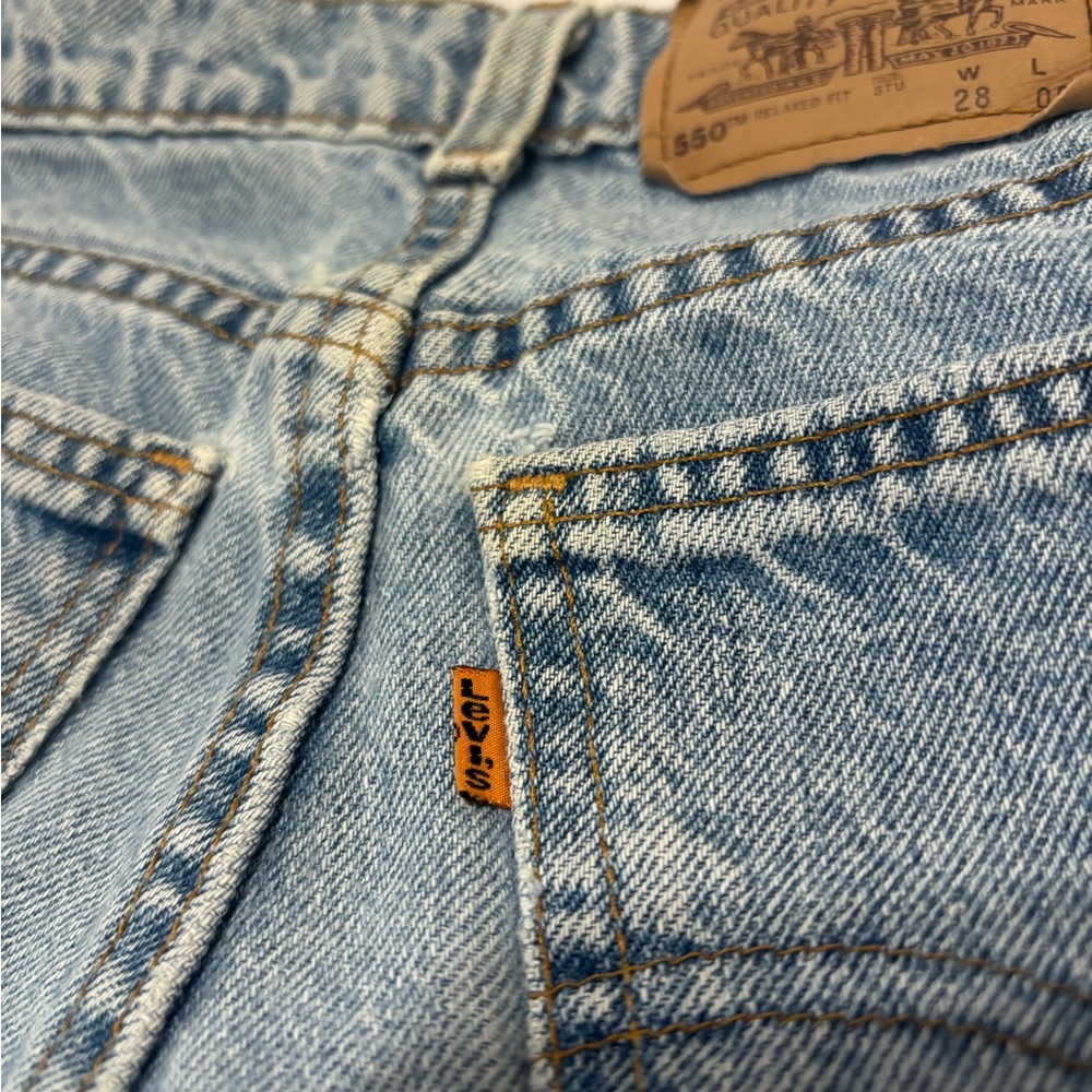 Levi’s 550 Orange Tab Denim Shorts